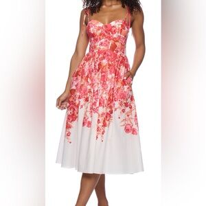 Floral Pink and White Maxi Dress